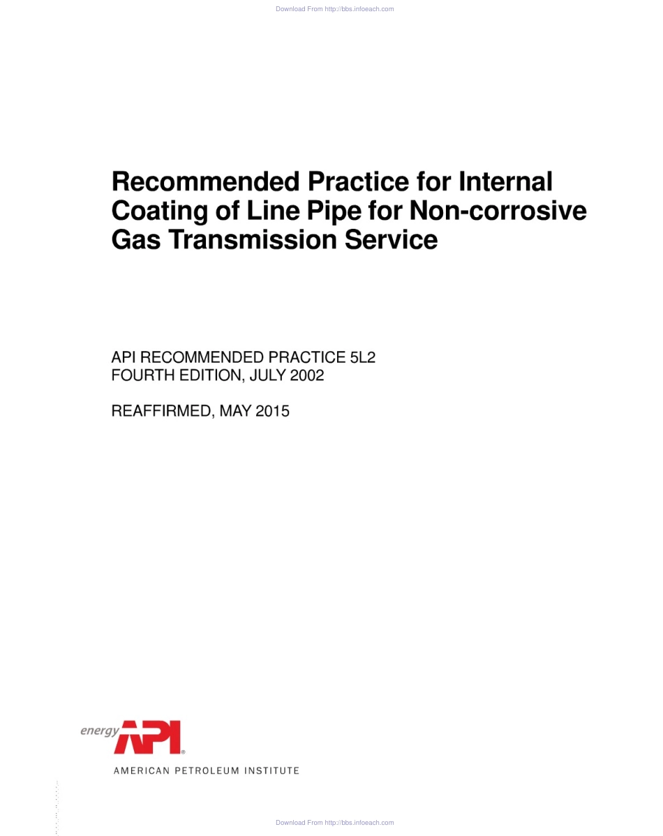 API RP 5L2-2002(R2015) 非腐蚀性气体输送用管线管内涂层.pdf_第1页