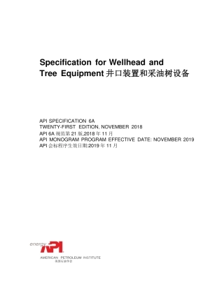 API Spec 6A-21TH 井口装置和采油树设备规范 CN1.pdf