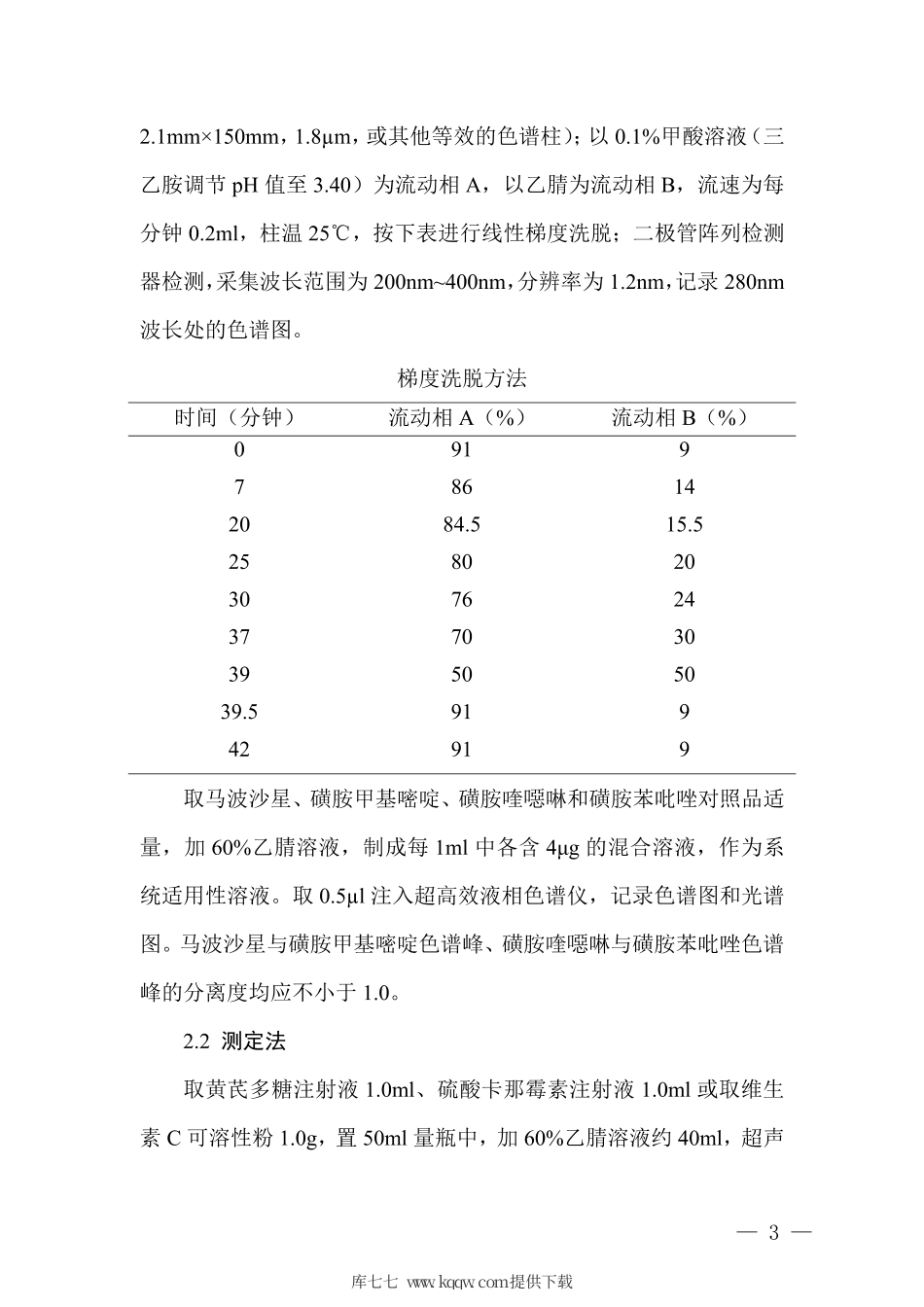 农业农村部公告第384号 兽药制剂中非法添加磺胺类及喹诺酮类25种化合物检查方法.pdf_第3页