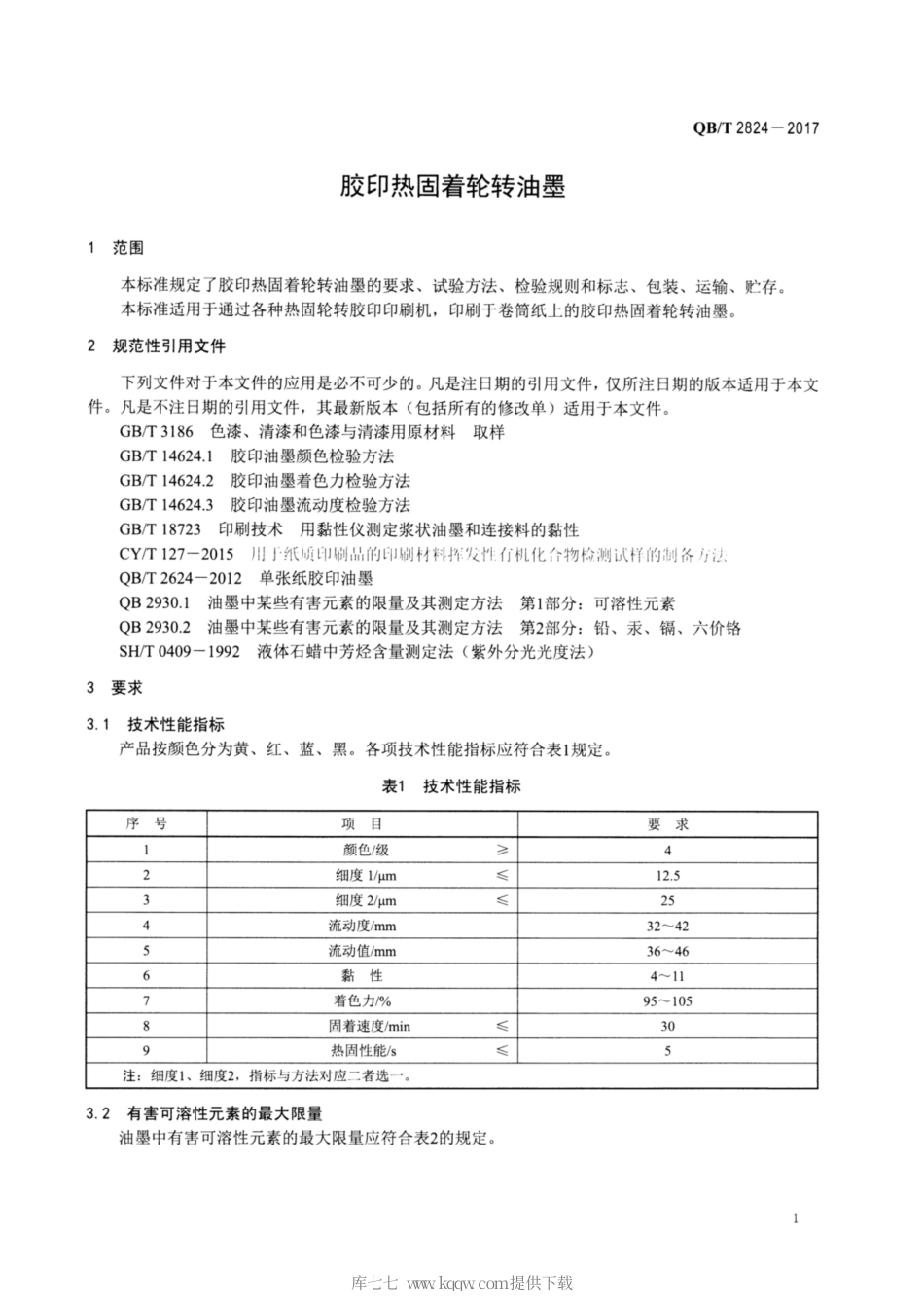 【轻工行业标准】QB∕T 2824-2017 胶印热固着轮转油墨.pdf_第3页