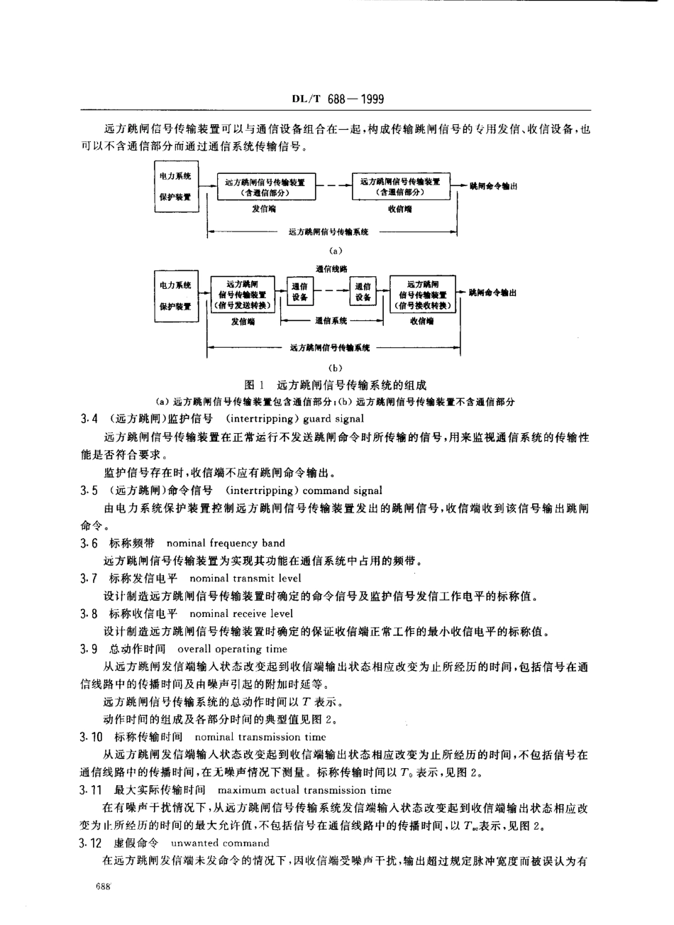 【电力标准】DLT 688-1999 电力系统远方跳闸信号传输装置.pdf_第3页
