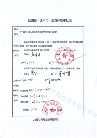 【地方标准】DB5117∕T 4-2019 巴人民宿服务质量等级划分与评定.pdf