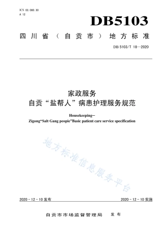 【地方标准】DB5103∕T 18-2020 家政服务 自贡 “盐帮人”病患护理服务规范.pdf