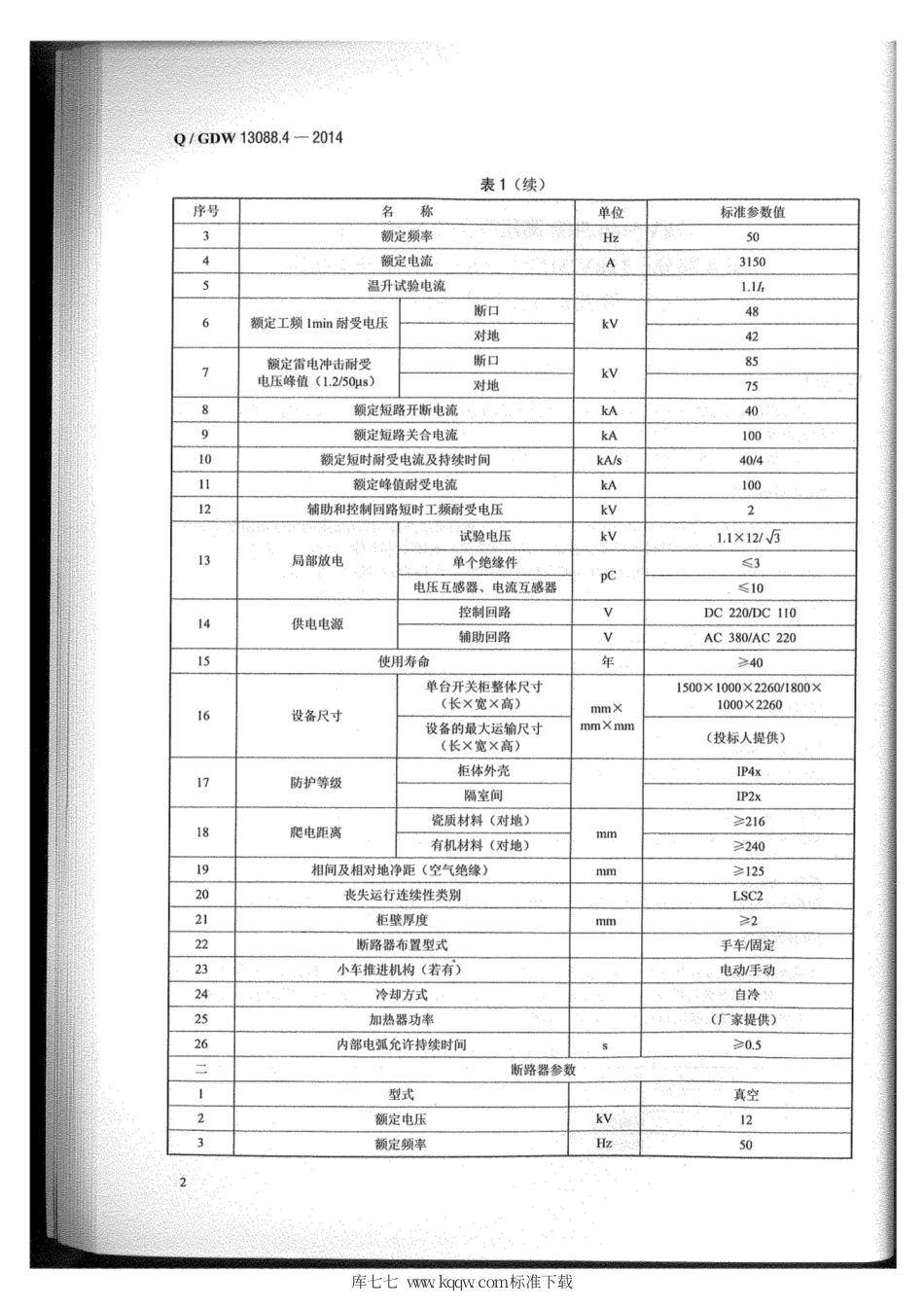 Q∕GDW 13088.4-2014 开关柜3150A-40kA.pdf_第3页