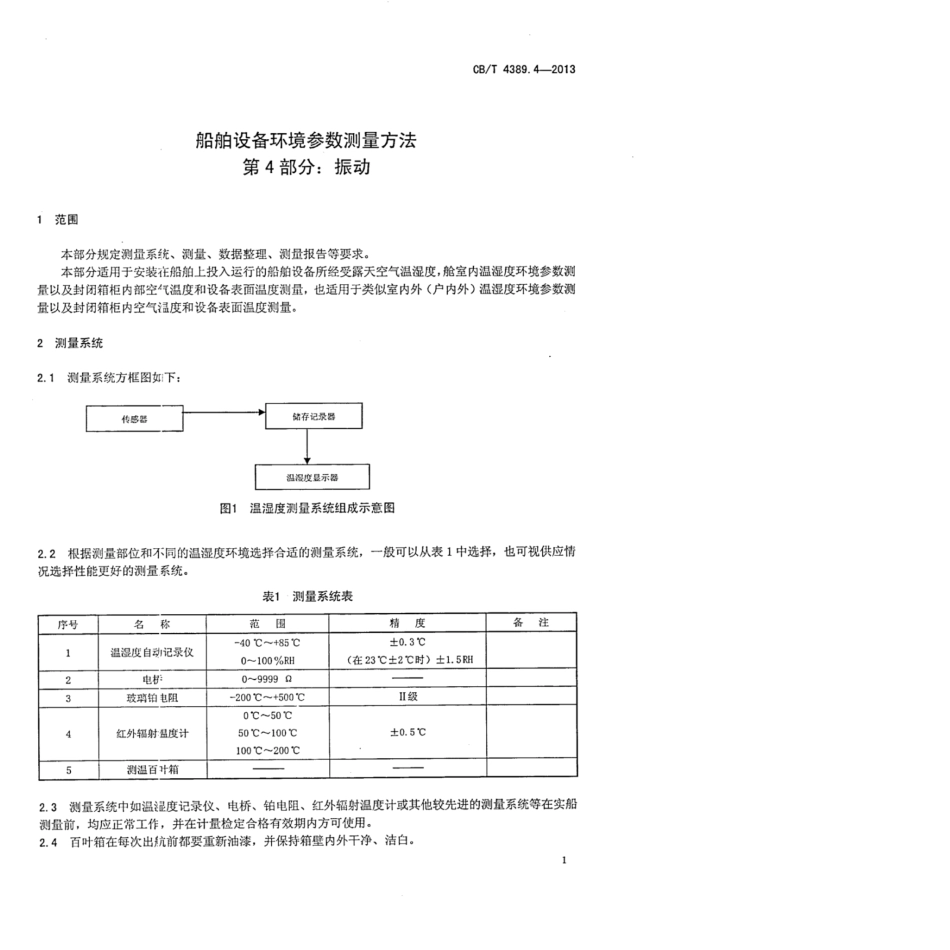 CBT 4389.4-2013 船舶设备环境参数测量方法 第4部分：温湿度.pdf_第3页