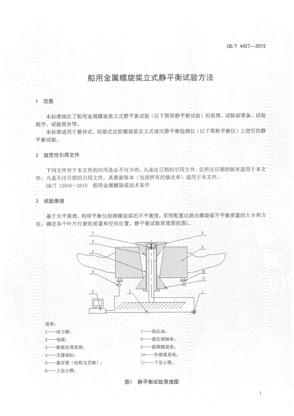 CBT 4427-2015 船用金属螺旋桨立式静平衡试验方法.pdf_第3页