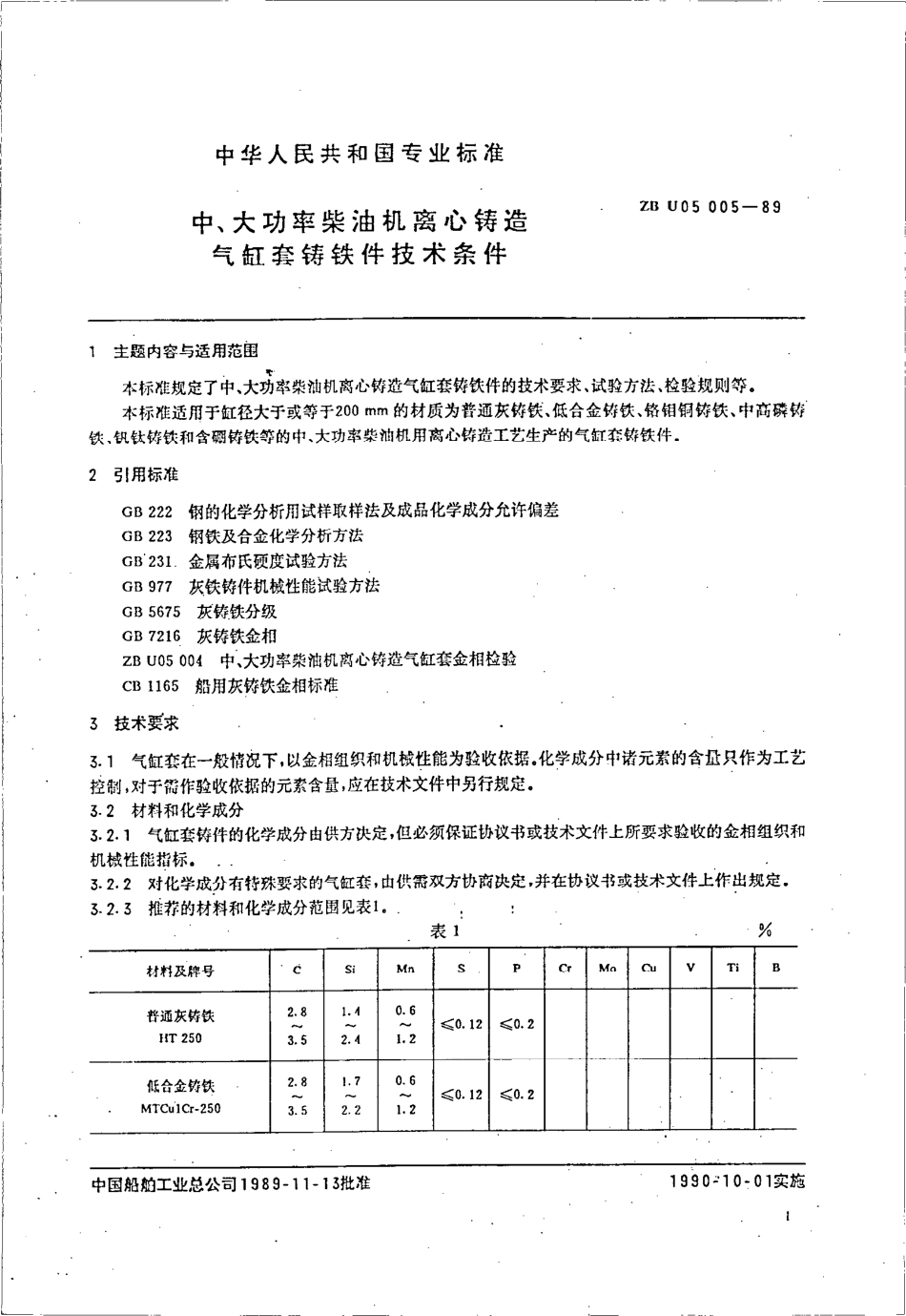 CB∕T 3904-1999 中、大功率柴油机离心铸造气缸套 铸铁件技术条件.pdf_第3页