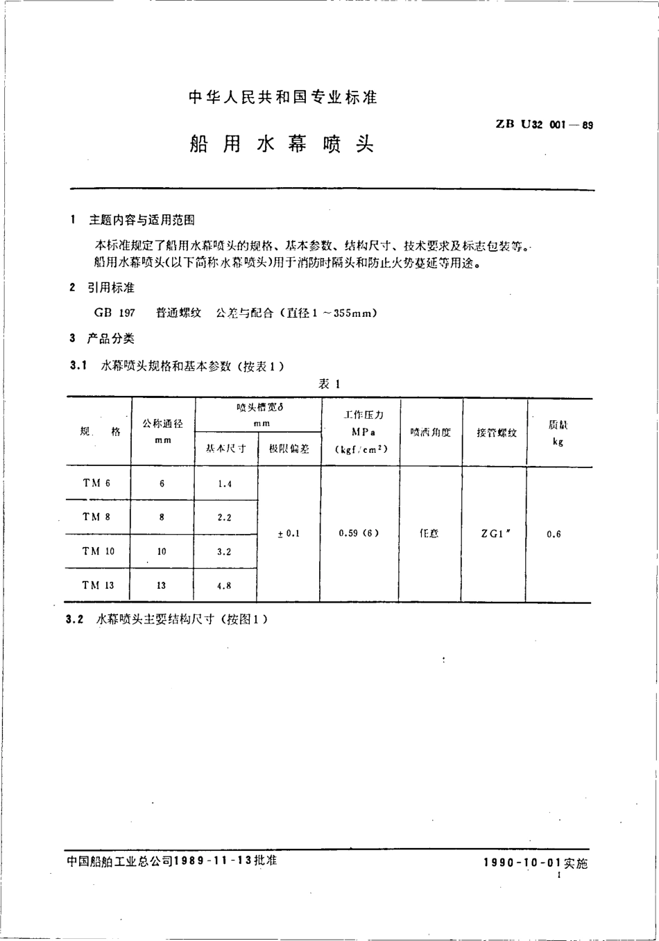 CB∕T 3918-1999 船用水幕喷头.pdf_第3页