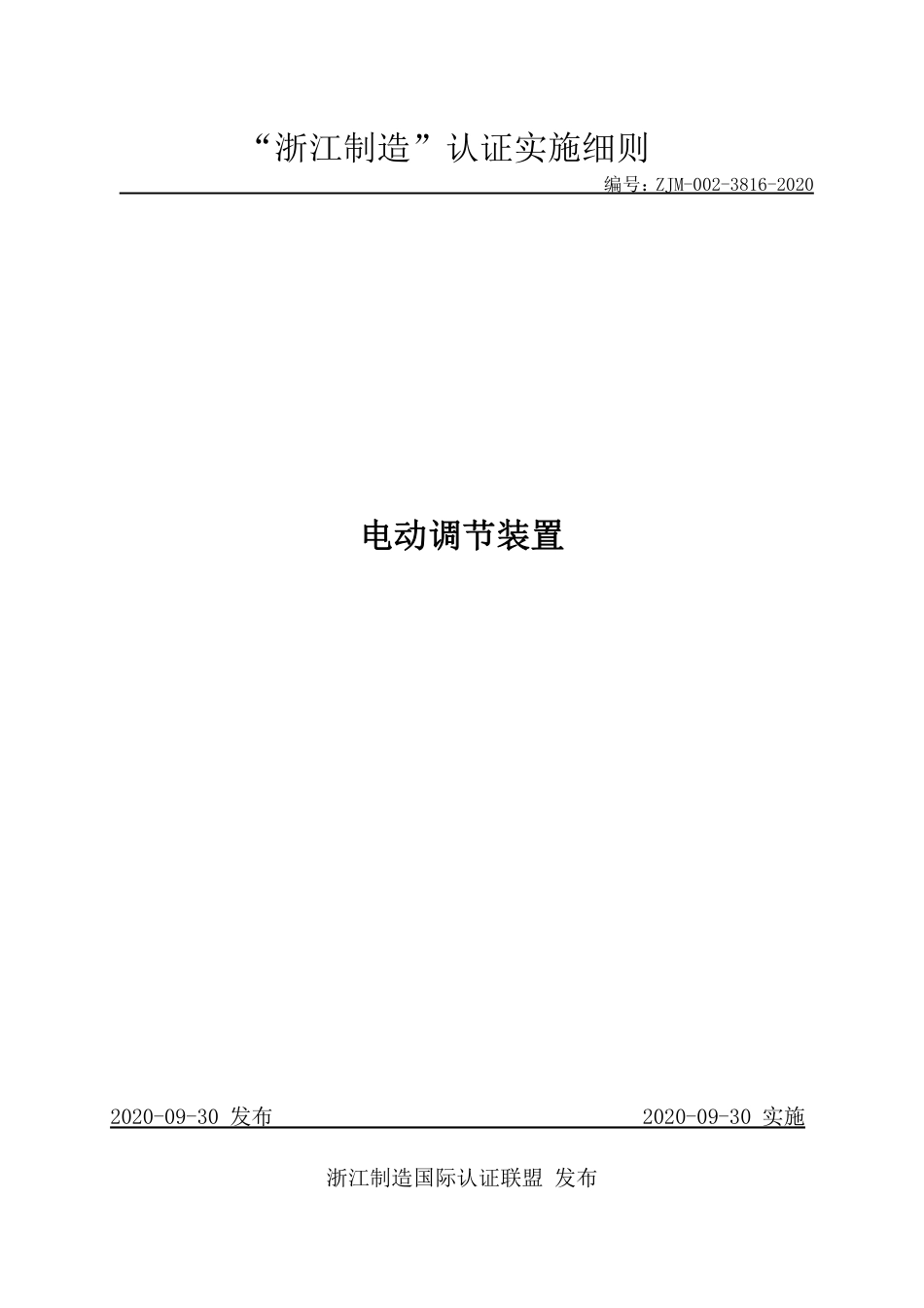 【浙江制造】ZJM-002-3816-2020 电动调节装置.pdf_第1页