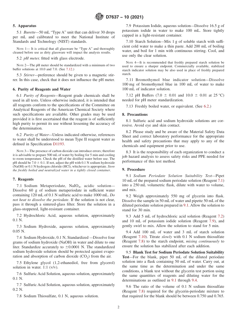 (正版)ASTM D7637_102021_15_05_Standard_Test_Method_for_Determination_of_Glycerin.pdf_第2页