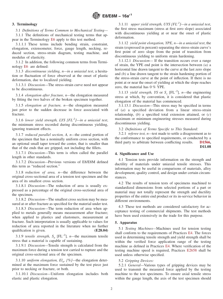 (正版)ASTM E8E8M-16ae1  3.01  AASHTO T 68.pdf_第2页