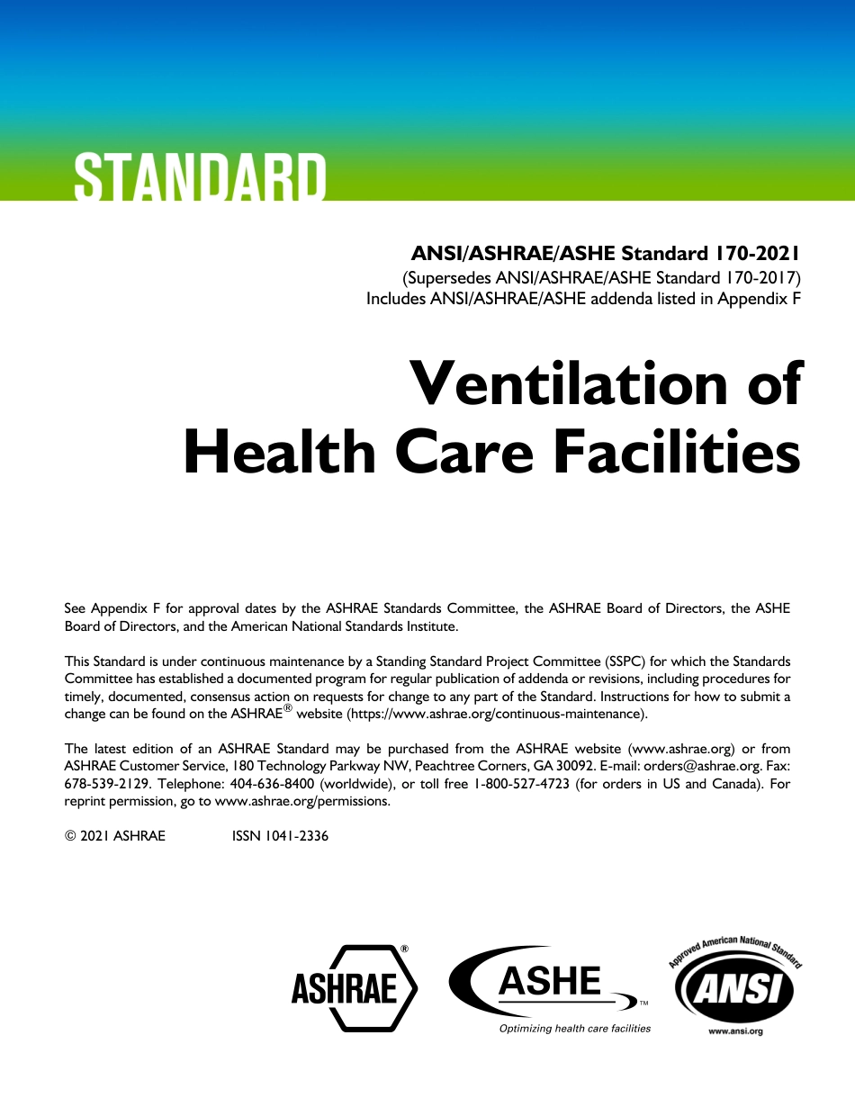 ANSI_ASHRAE_ASHE_Standard_170_2021_Ventilation_of_Health_Care_Facilities.pdf_第1页