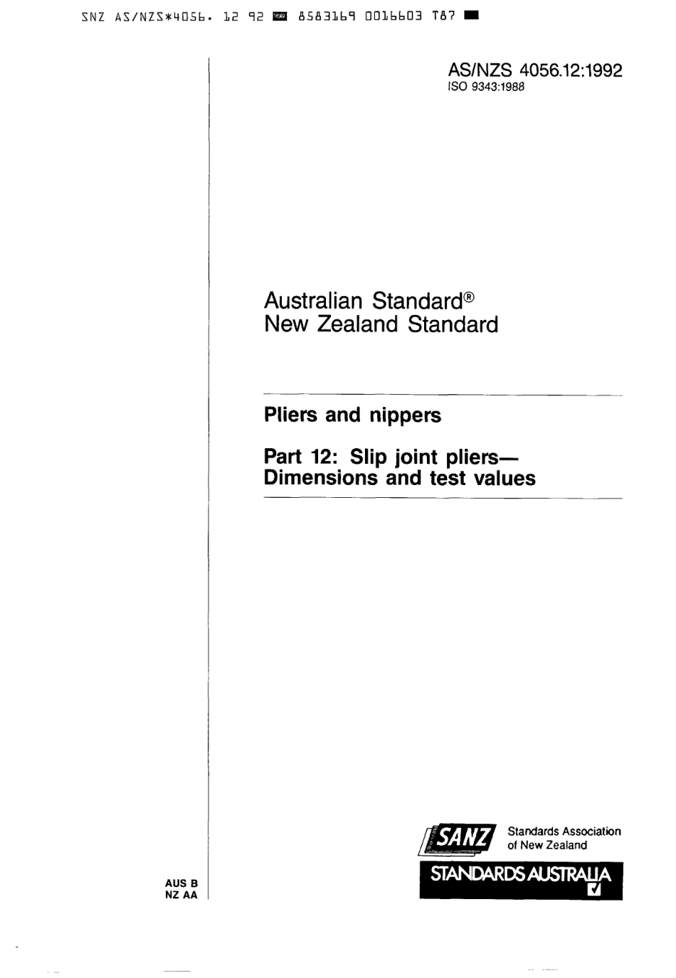 AS NZS 4056.12-1992 scan.pdf_第1页