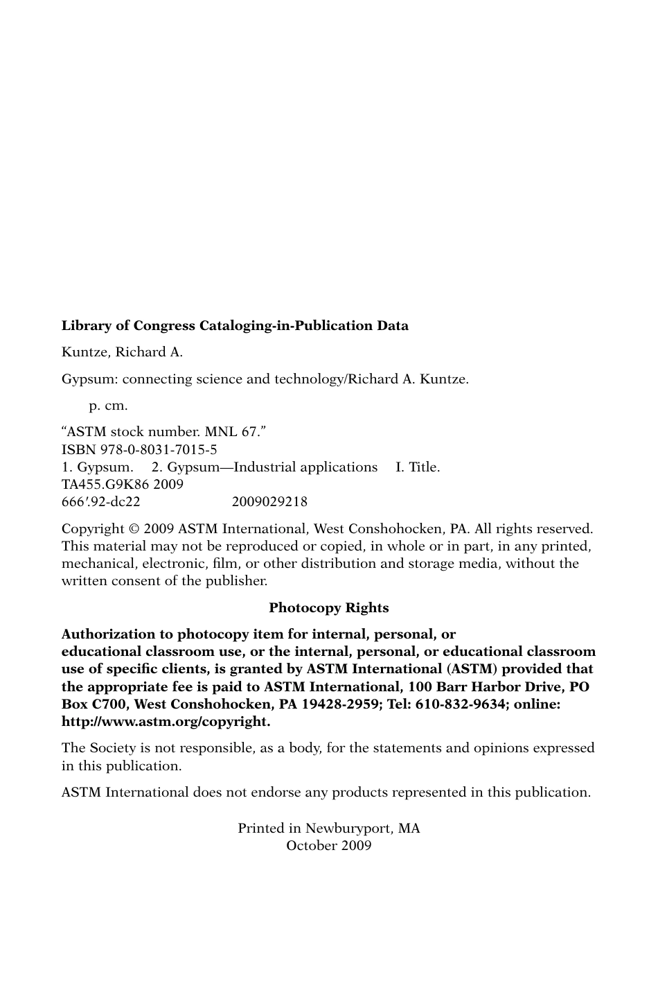 ASTM - MNL67 - Gypsum; Connecting Science and Technology.pdf_第3页