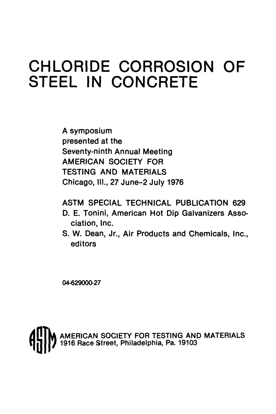 ASTM - STP 629 - Chloride Corrosion of Steel in Concrete.pdf_第2页