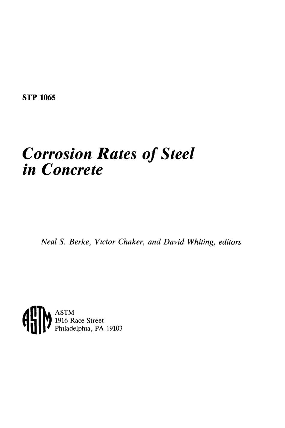ASTM - STP 1065 - Corrosion Rates of Steel in Concrete.pdf_第2页