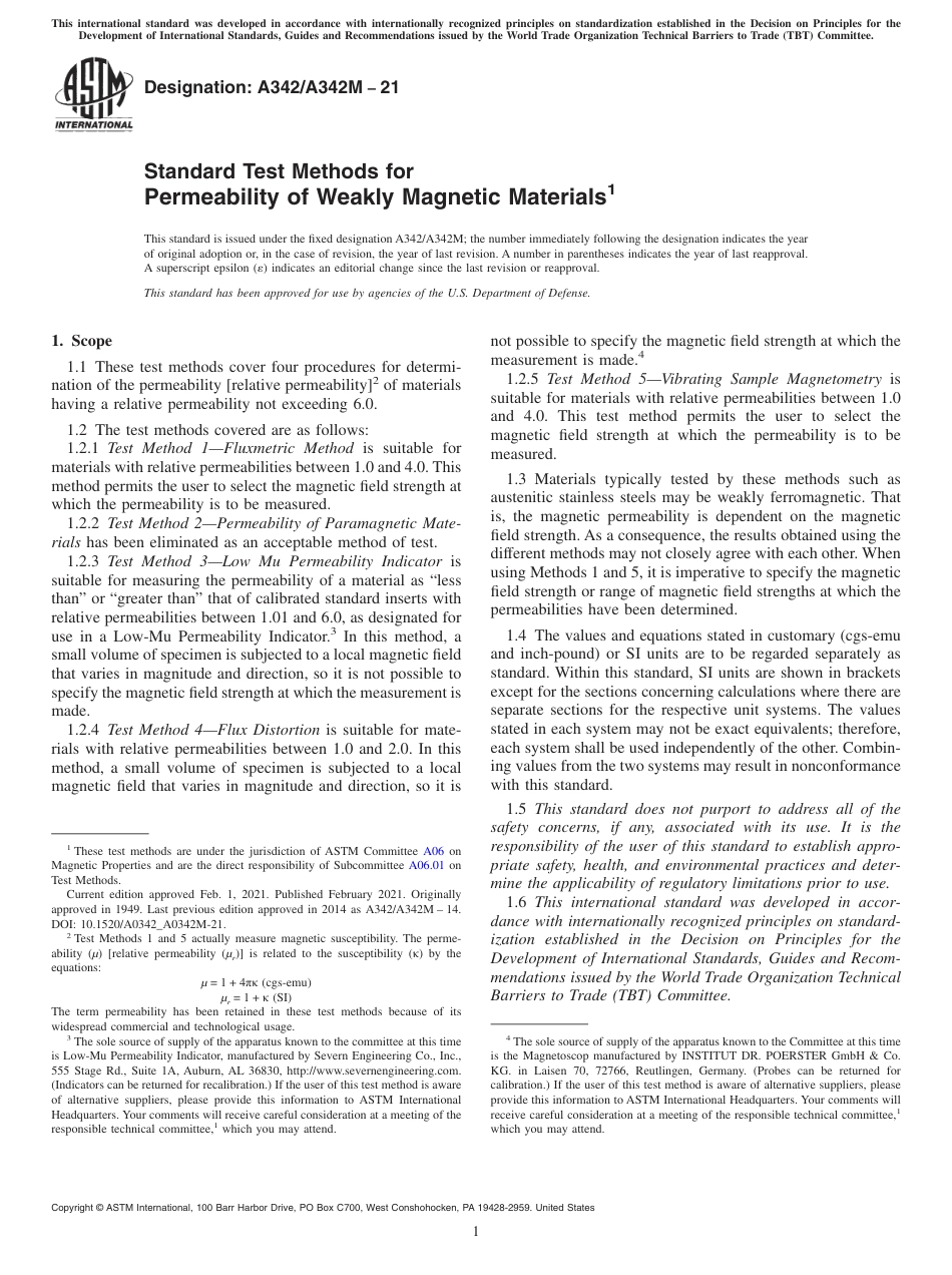 ASTM A342 - A 342M - 21.pdf_第1页