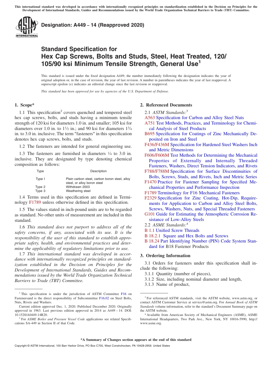 ASTM A449 - 14 (2020).pdf_第1页
