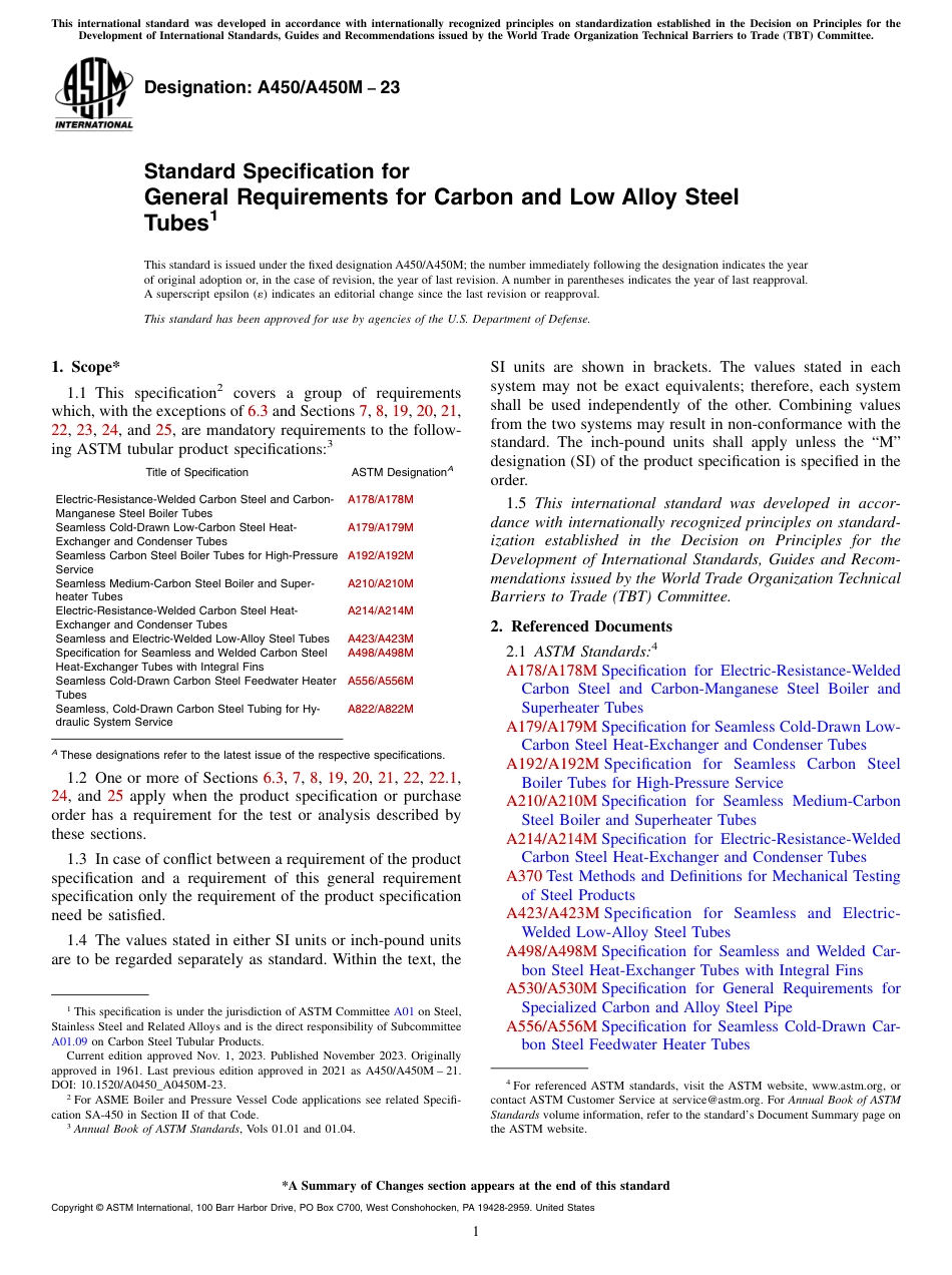 ASTM A450 - A 450M - 23.pdf_第1页