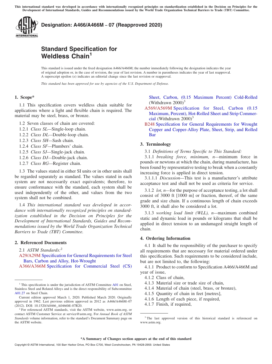 ASTM A466 - A 466M - 07 (2020).pdf_第1页