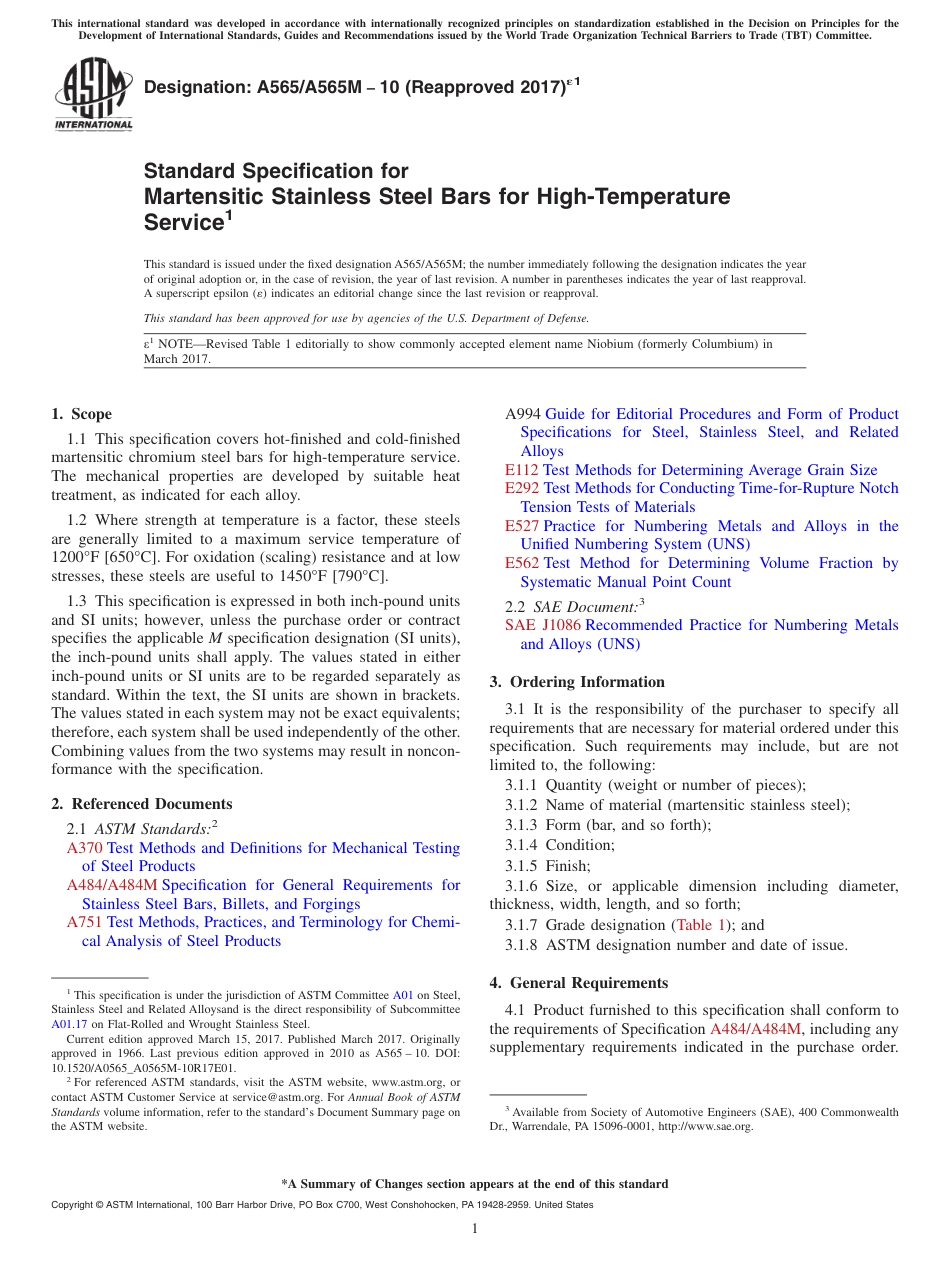 ASTM A565 - A 565M - 10 (2017)e1.pdf_第1页