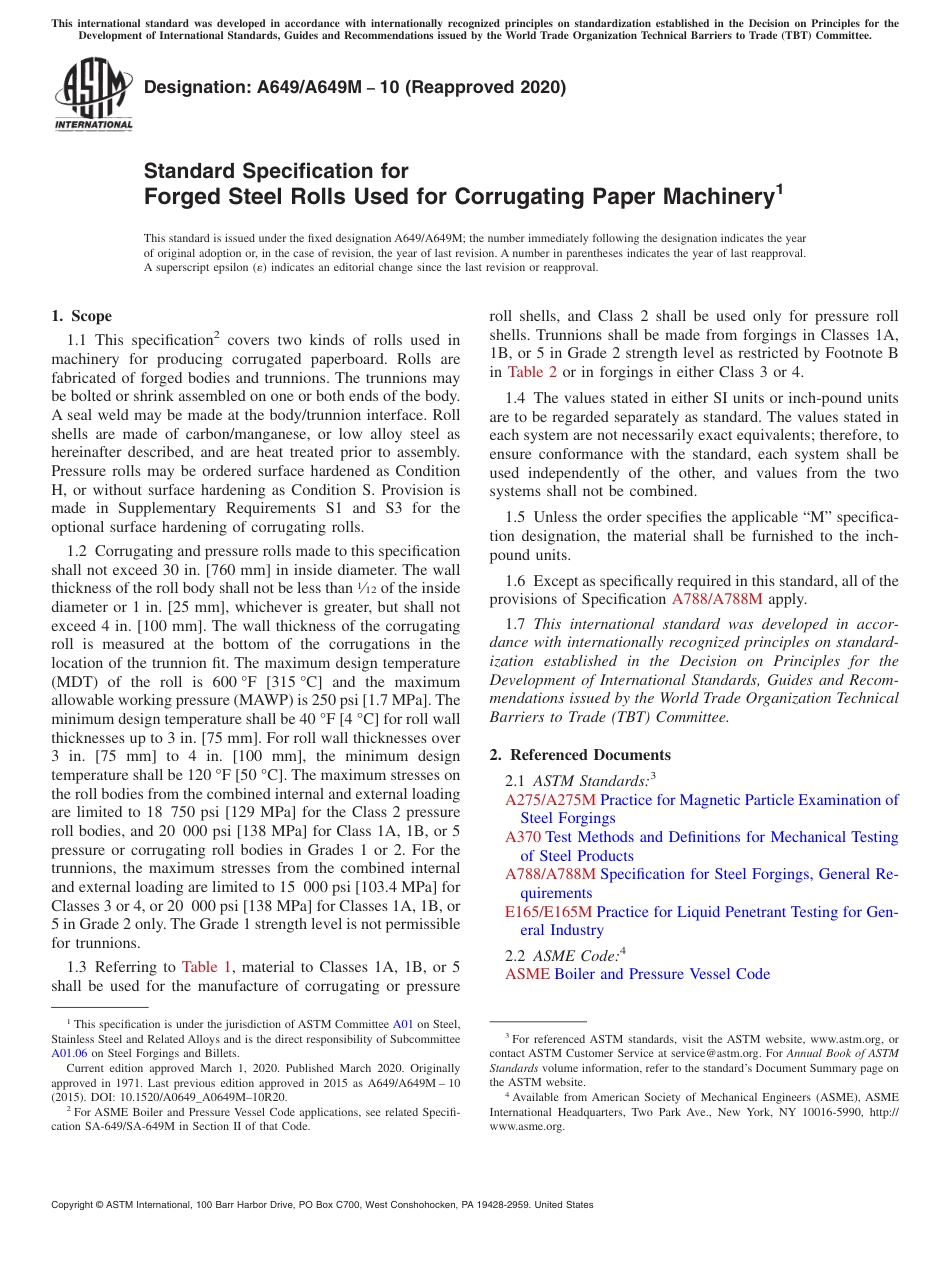ASTM A649 - A 649M - 10 (2020).pdf_第1页