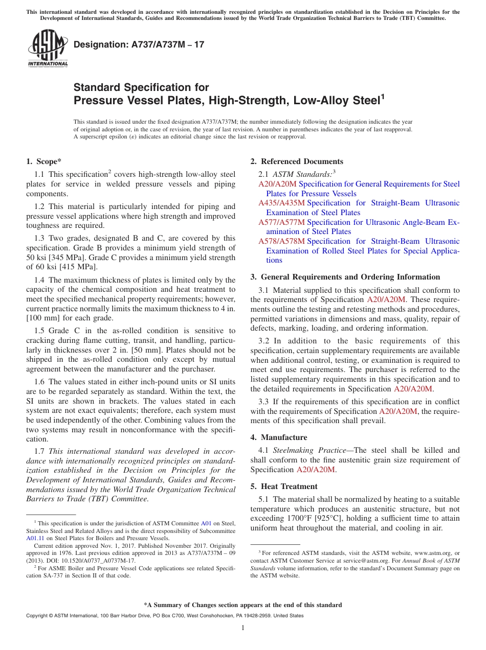ASTM A737 - A 737M - 17.pdf_第1页