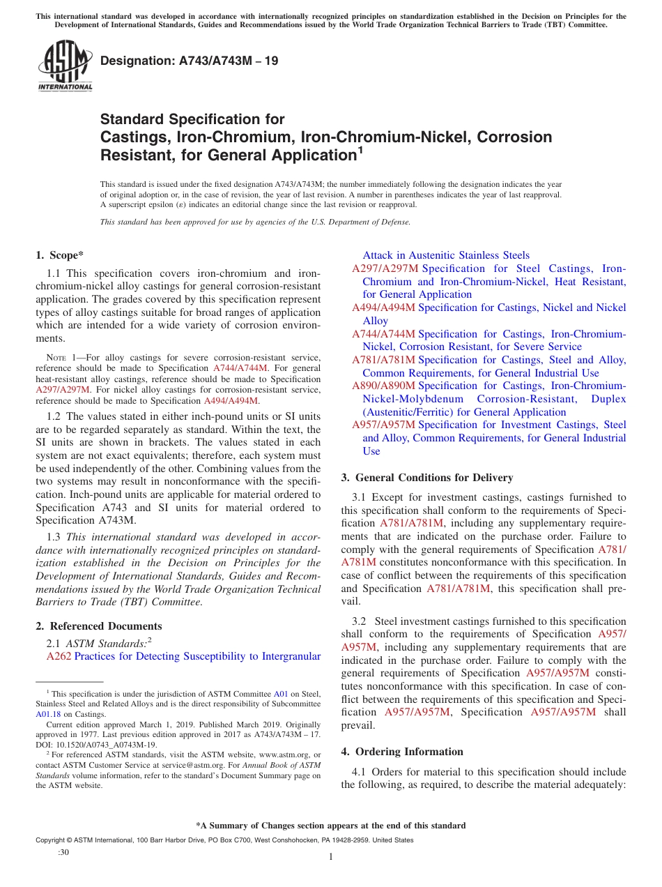 ASTM A743 2019.pdf_第1页