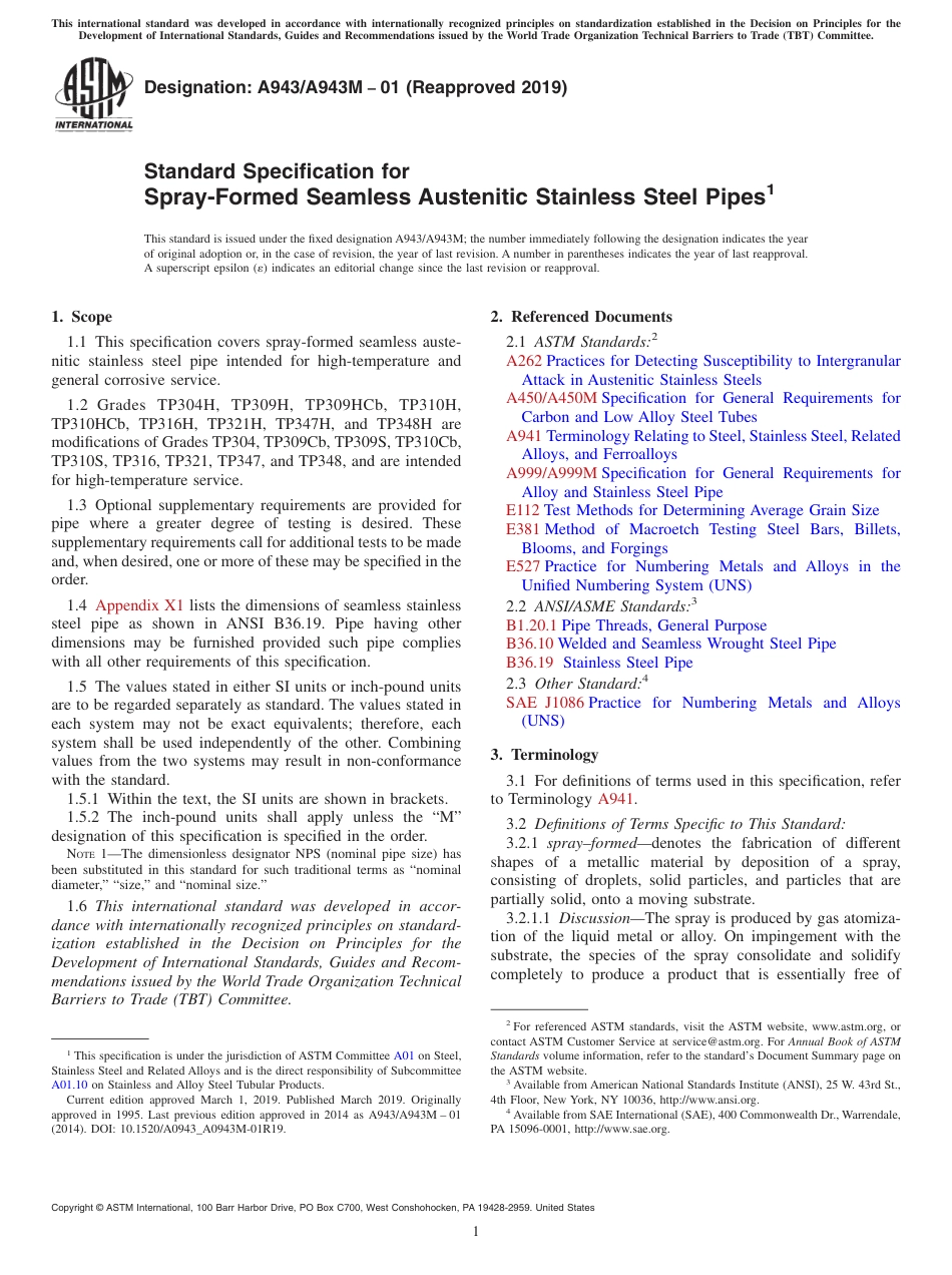ASTM A943 - A 943M - 01 (2019).pdf_第1页