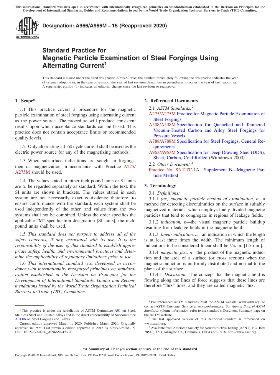 ASTM A966 - A 966M - 15 (2020).pdf_第1页