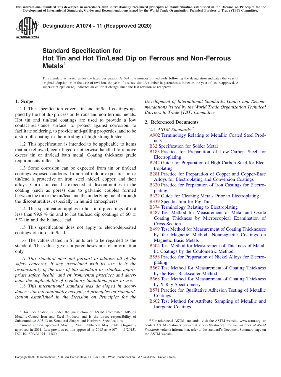 ASTM A1074 - 11 (2020).pdf_第1页