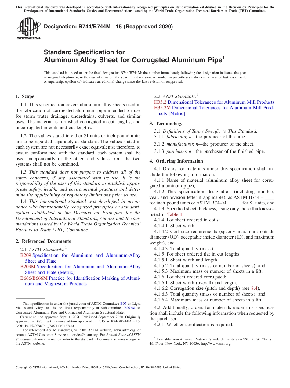 ASTM B744 - B 744M - 15 (2020).pdf_第1页