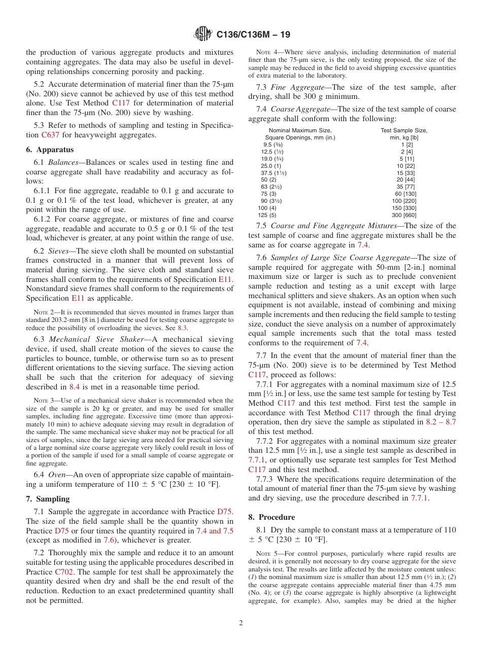 ASTM C136 - C 136M - 19.pdf_第2页