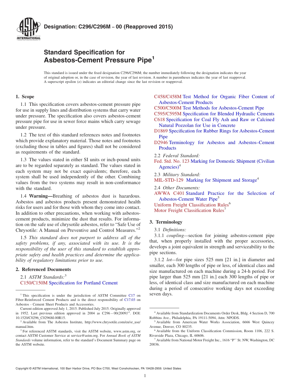ASTM C296 - C 296M - 00 (2015).pdf_第1页