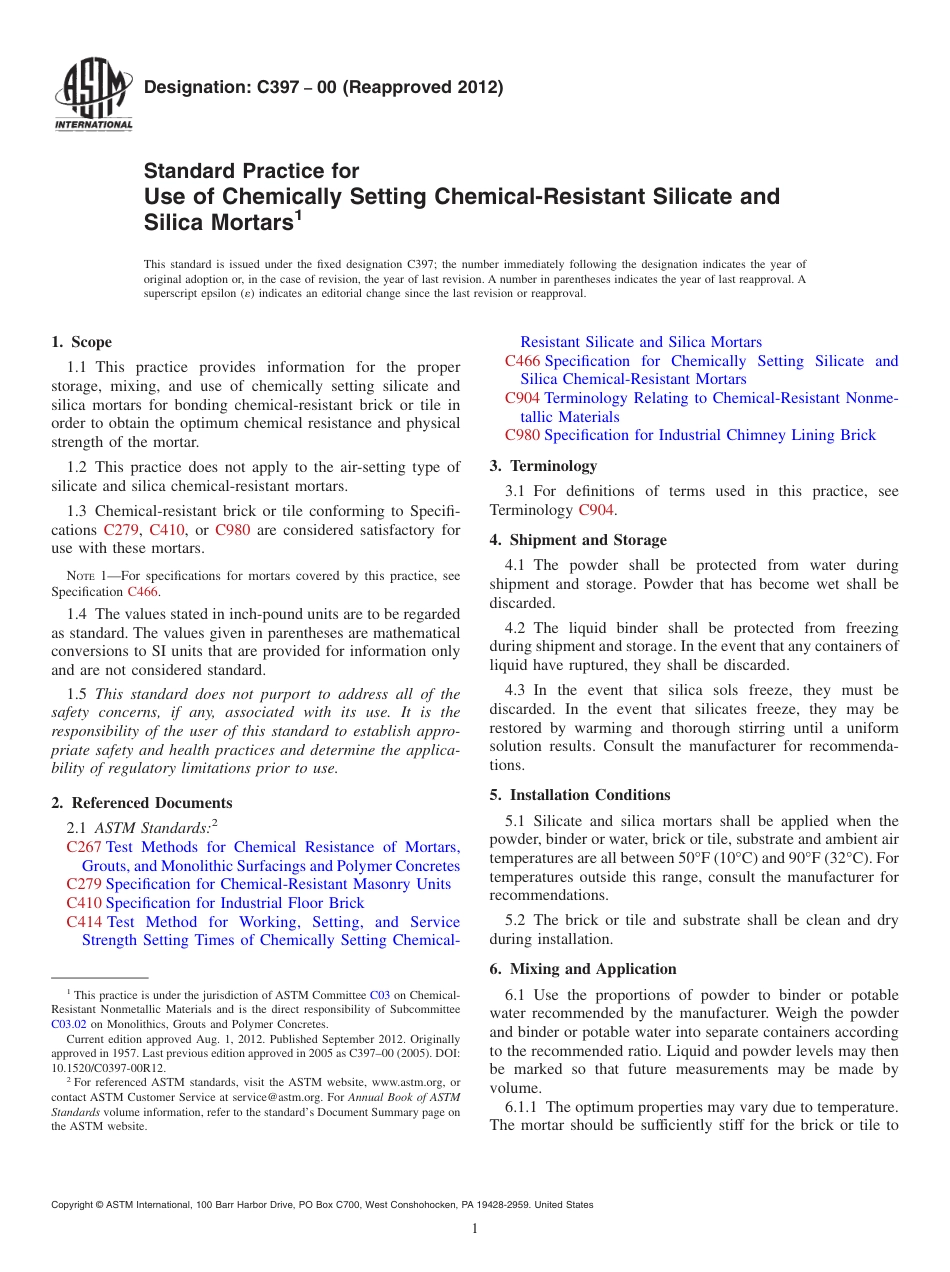 ASTM C397 - 00 (2012).pdf_第1页