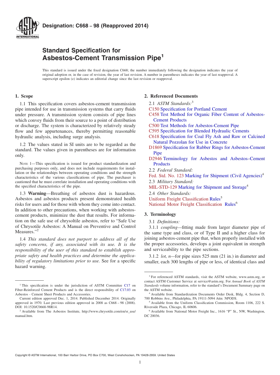 ASTM C668 - 98 (2014).pdf_第1页