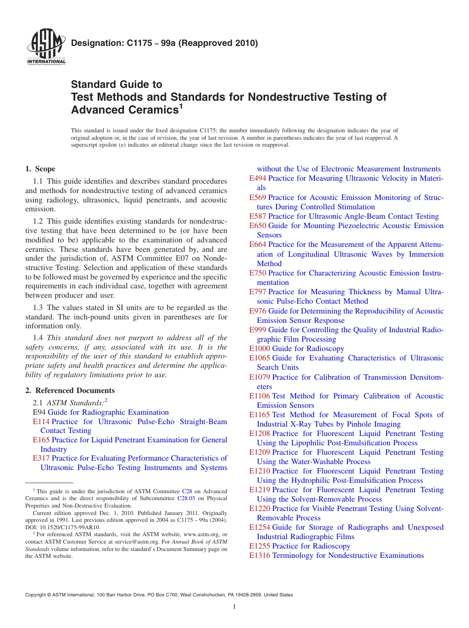 ASTM C1175 - 99a (2010).pdf_第1页