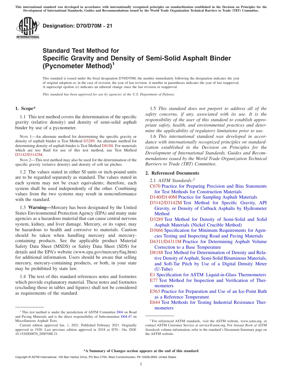 ASTM D70 - D 70M - 21.pdf_第1页