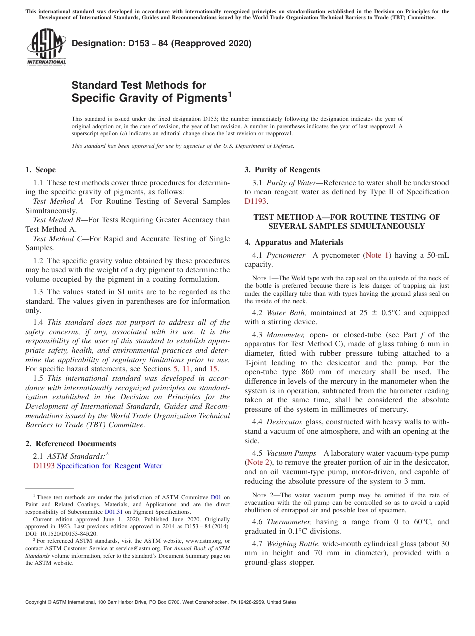 ASTM D153 - 84 (2020).pdf_第1页