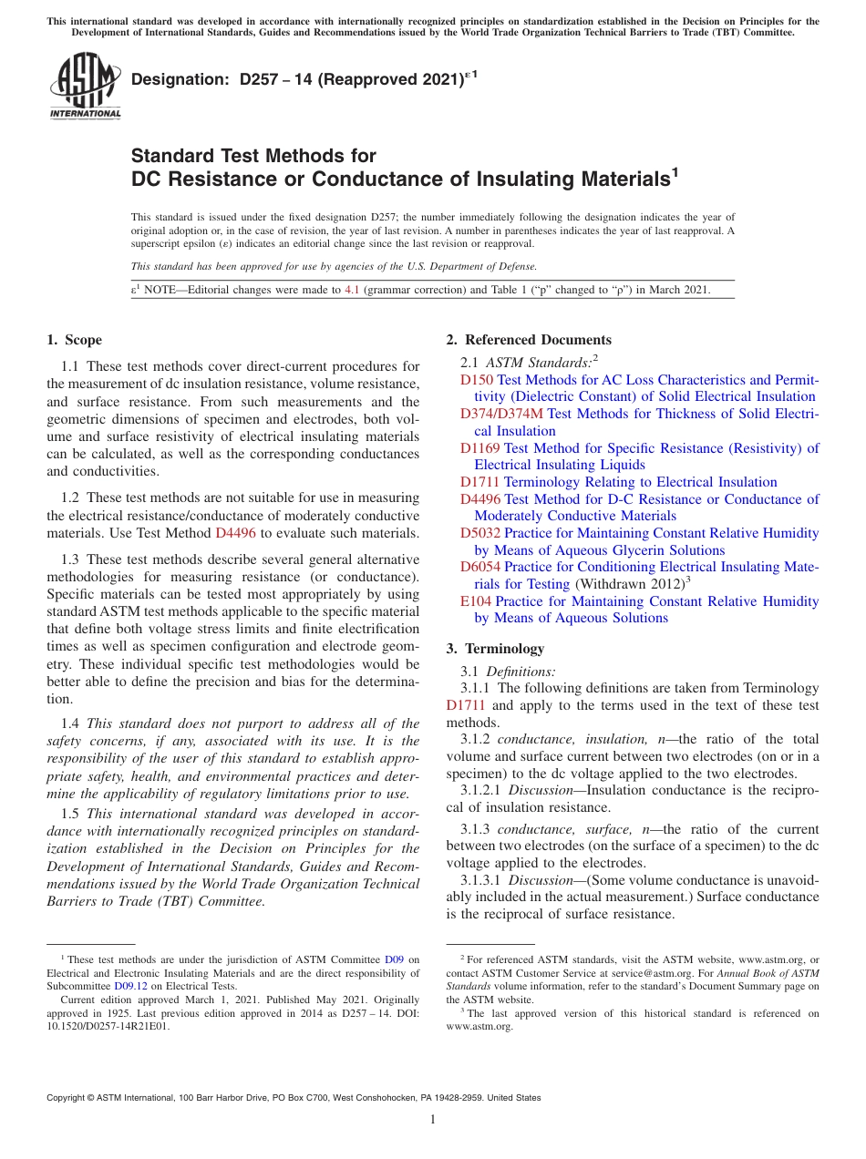 ASTM D257 - 14 (2021)e1.pdf_第1页