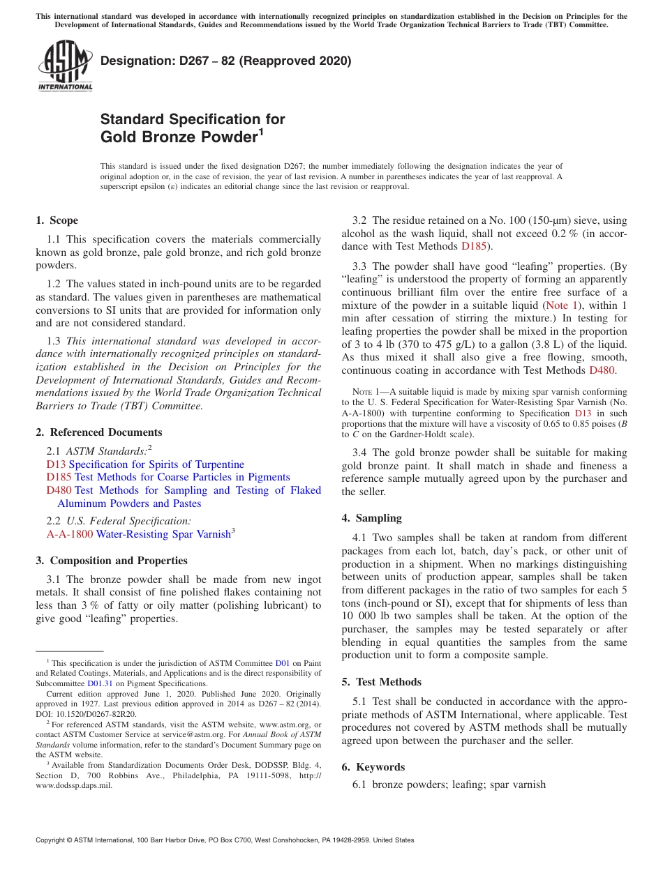 ASTM D267 - 82 (2020).pdf_第1页