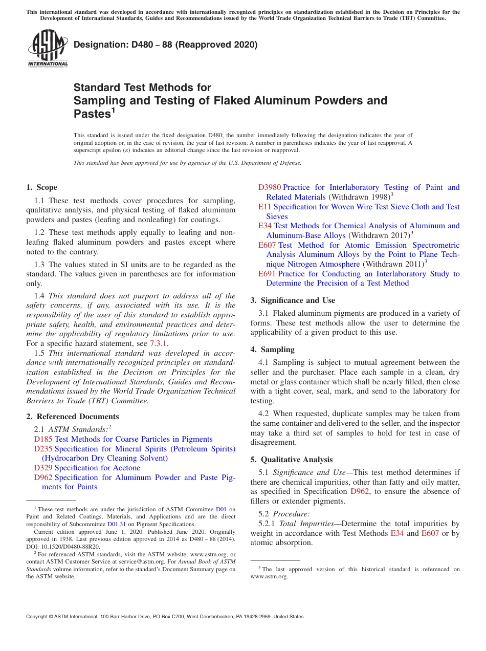 ASTM D480 - 88 (2020).pdf_第1页