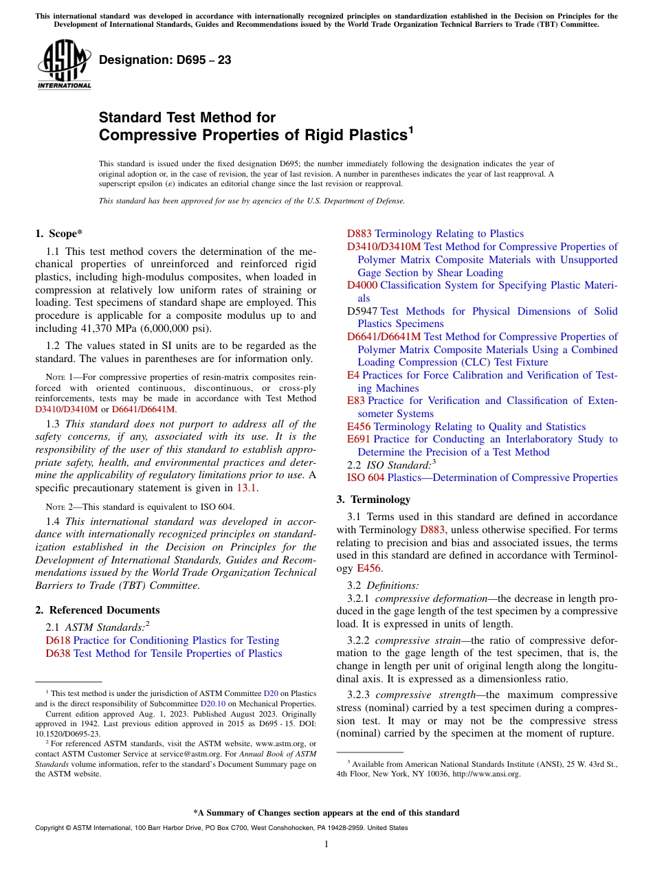 ASTM D695 - 23.pdf_第1页