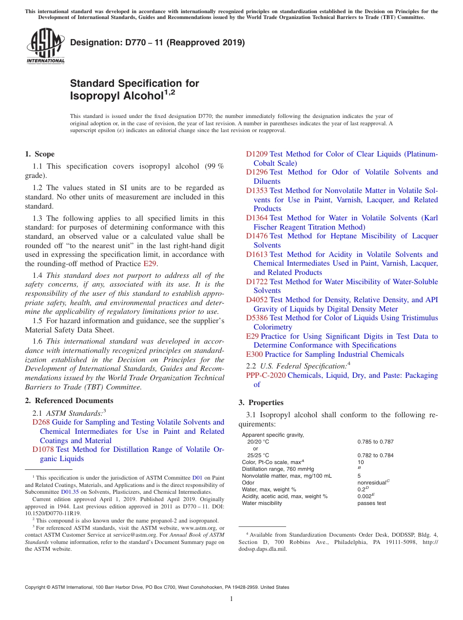 ASTM D770 - 11 (2019).pdf_第1页