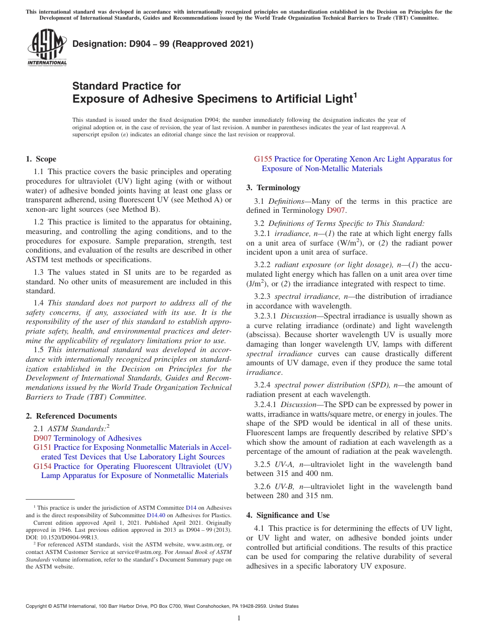 ASTM D904 - 99 (2021).pdf_第1页