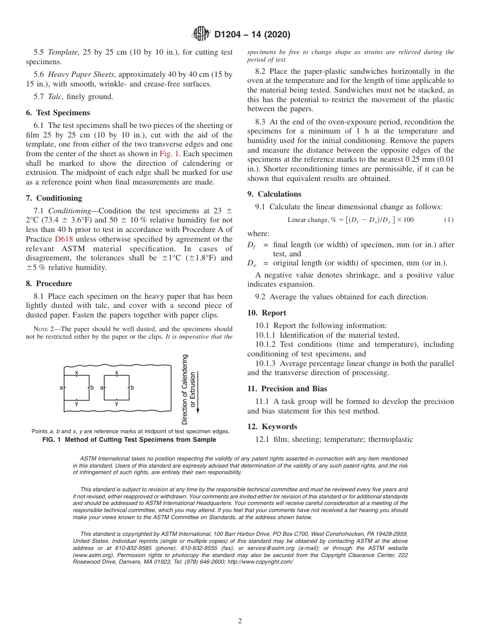 ASTM D1204 - 14 (2020).pdf_第2页