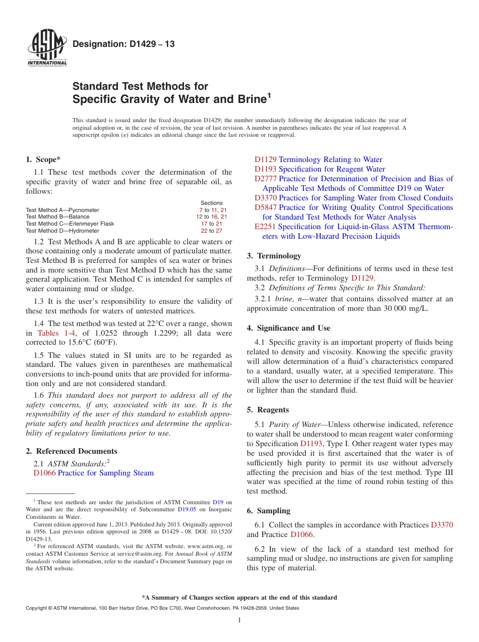 ASTM D1429 - 13.pdf_第1页