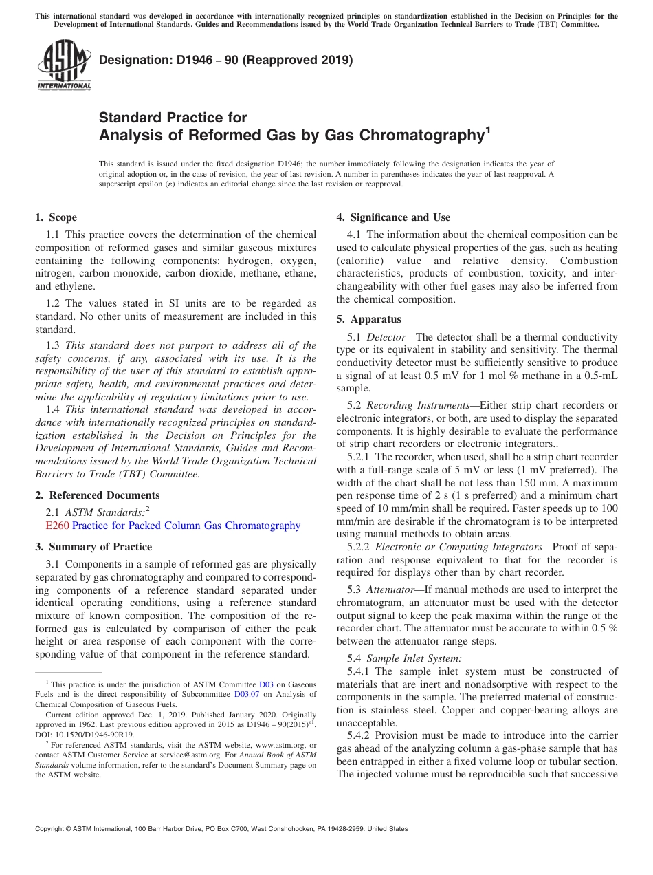ASTM D1946 - 90 (2019).pdf_第1页