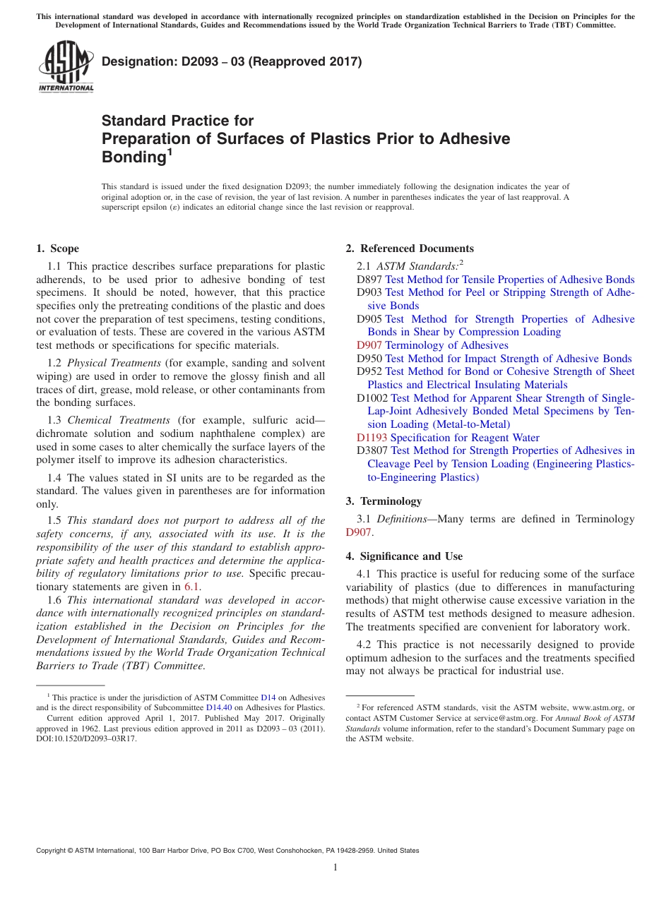 ASTM D2093 - 03 (2017).pdf_第1页