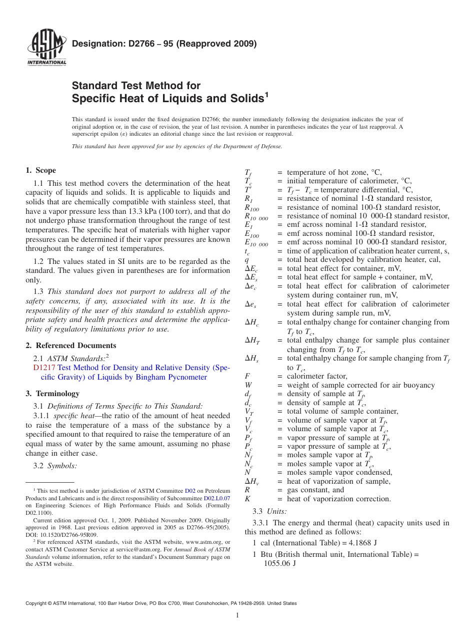 ASTM D2766 - 95 (2009).pdf_第1页